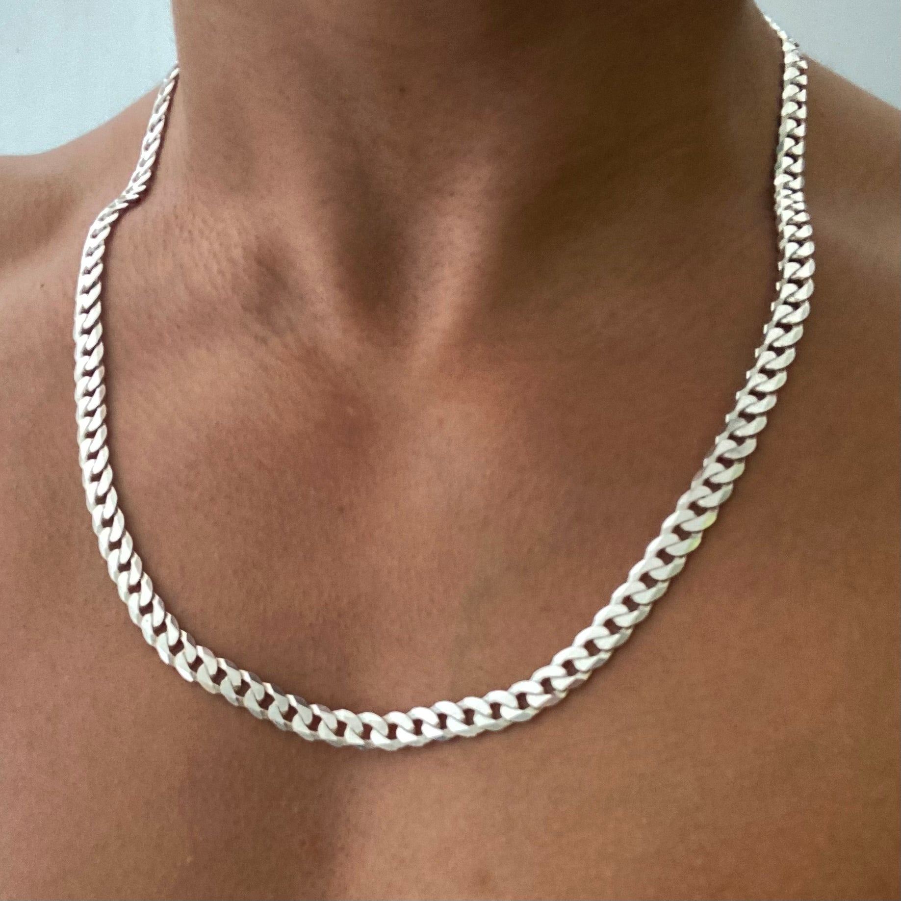 Ασημένια Αλυσίδα Cuban Link