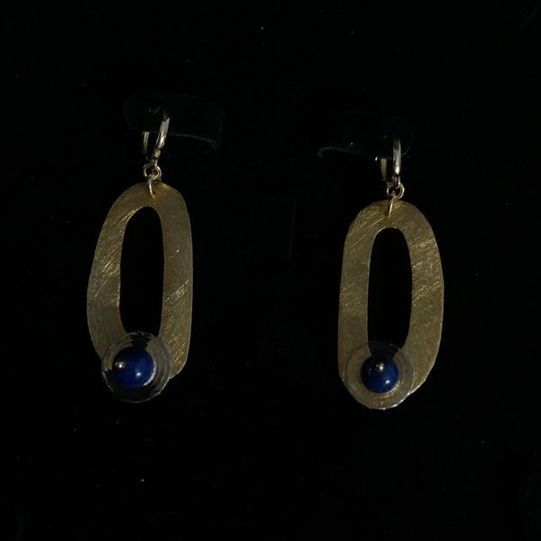 Ασημένια Επιχρυσωμένα Σκουλαρίκια