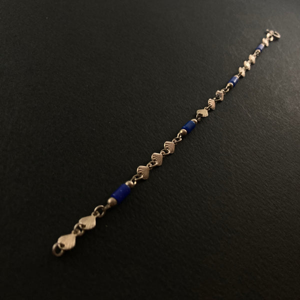 Ασημένιο Βραχιόλι 925 με Μπλε Πέτρες