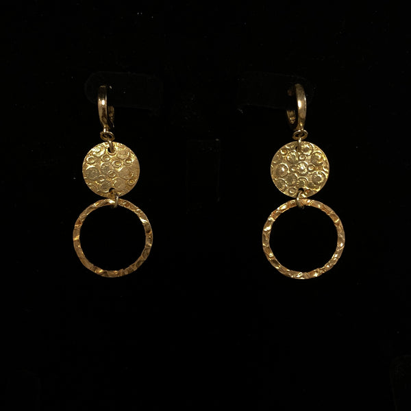 Ασημένια Επιχρυσωμένα Σκουλαρίκια