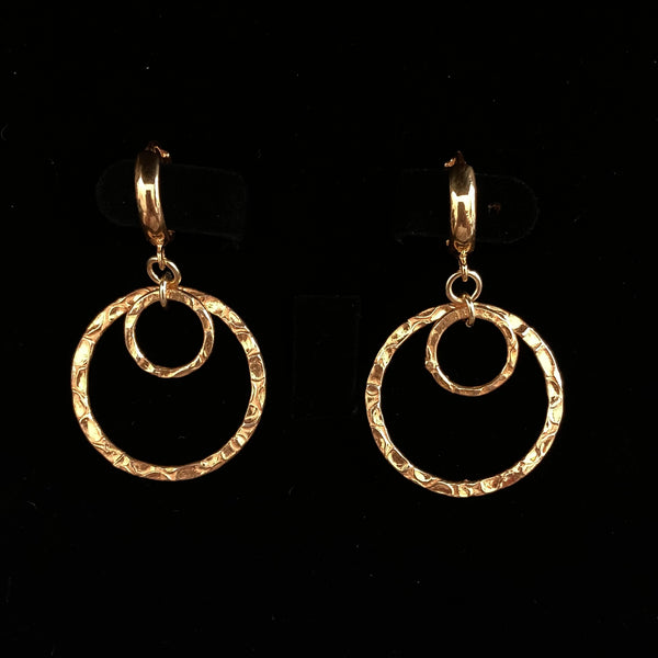 Ασημένια Επιχρυσωμένα Σκουλαρίκια