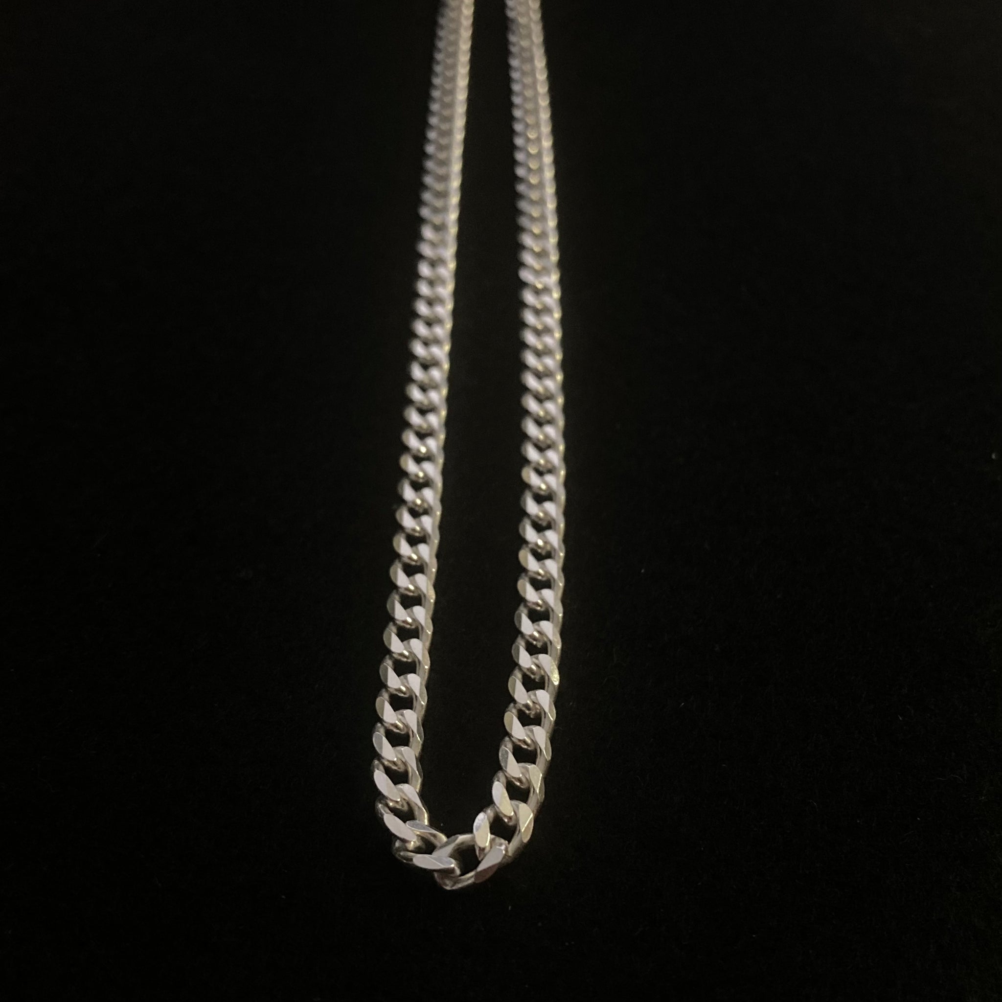 Ασημένια Λεπτή Αλυσίδα Cuban Link