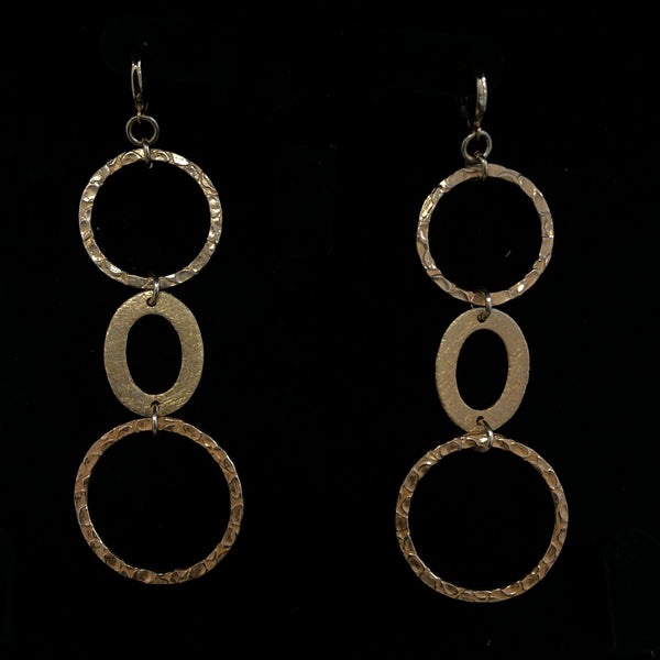 Ασημένια Επιχρυσωμένα Σκουλαρίκια