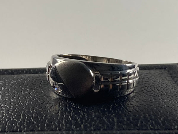 Λευκό Χρυσό Αντρικό Δαχτυλίδι 14k