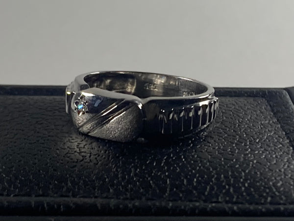 Λευκό Χρυσό Αντρικό Δαχτυλίδι 14k